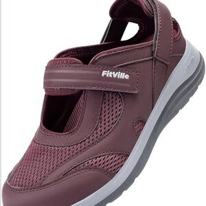 FitVille Women's Athletic Shoes - Burgundy/Rose